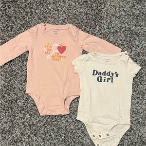 Carter's Peach and Cream Bodysuit Duo